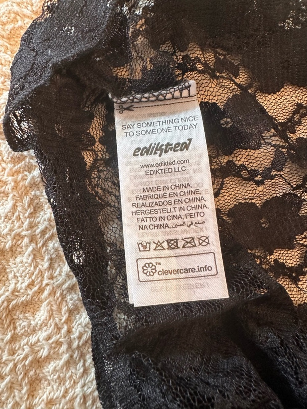 NWT Edikted Black Lace Camisole Top - Picture 5 of 11